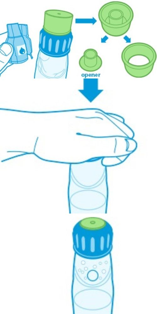 các bước mở chai ramune